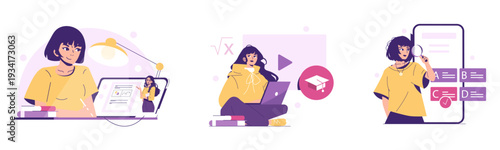 Online Learning Vector Illustration with Student Activities