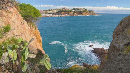 Sant feliu de guixols on the costa brava coastline in spain
