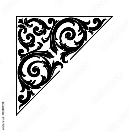 Ornate Vintage Floral Corner