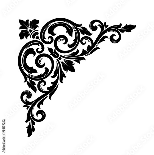 Ornate Vintage Floral Corner