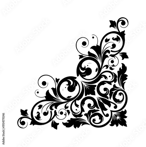 Ornate Vintage Floral Corner