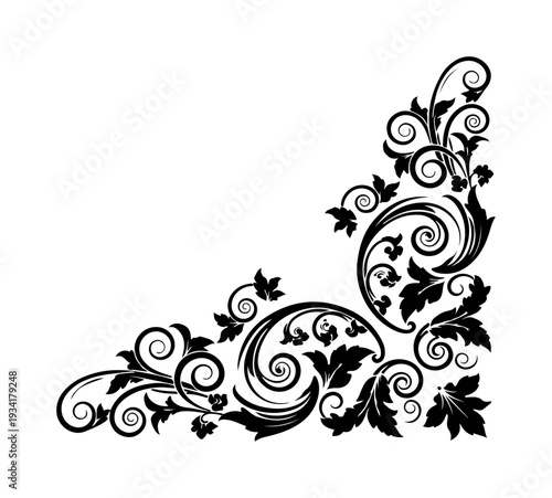 Ornate Vintage Floral Corner