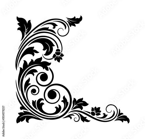 Ornate Vintage Floral Corner