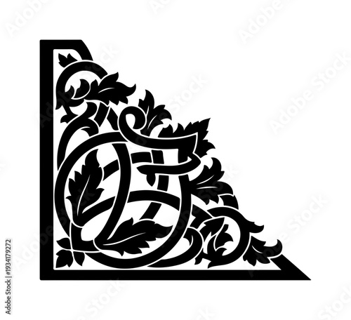 Ornate Vintage Floral Corner