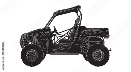 Off-Road Buggy Blueprint – Adventure Terrain Vehicle CAD Technical Drawing