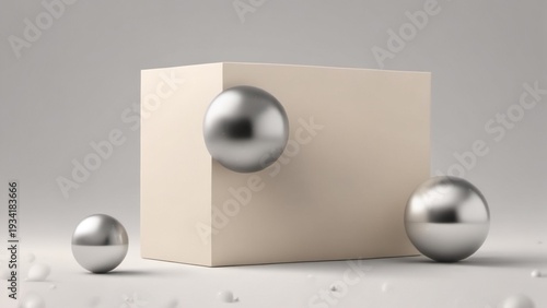 周囲にテキスト余白を確保した無地製品モックとアクセント小物のミニマル広告ビジュアル