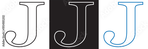 Serif Alphabet Letters on Black Squares. Minimal serif letters K, J, and F displayed on dark square backgrounds, showcasing elegant typography, branding concepts, and modern logo design .EPS10/AI.