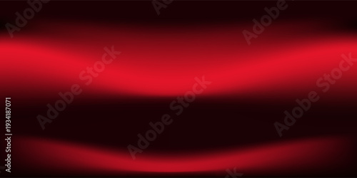 Red studio background. Abstract limbo podium studio room. Dark red gradient wall floor and spotlight scene. Showcase, promotion display. Vector stage mockup illustration