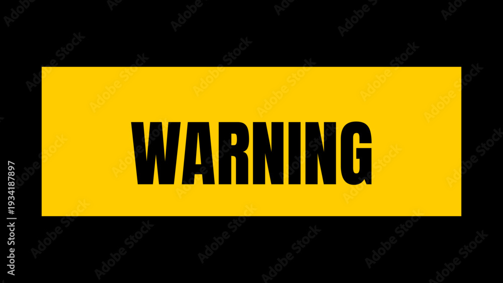 Fototapeta premium Professional WARNING Stamp – 16:9 Rubber Style, Industrial & Hazard Alert