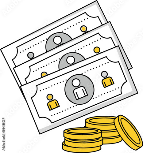 Digital Payment Security Concept with Credit Cards, Padlock Symbol, and Gold Coins Illustration for Online Banking, Financial Protection, and Secure Transactions