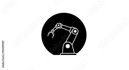 Modern robotic arm technology in industrial setting