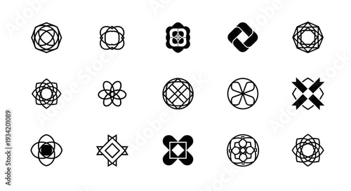 Abstract Geometric Shapes Set, Decorative Elements