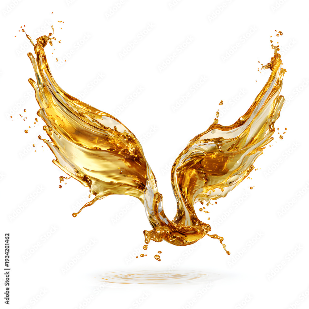 Fototapeta premium Golden liquid splash