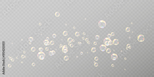 Shiny Glass Soap Bubble Set PNG