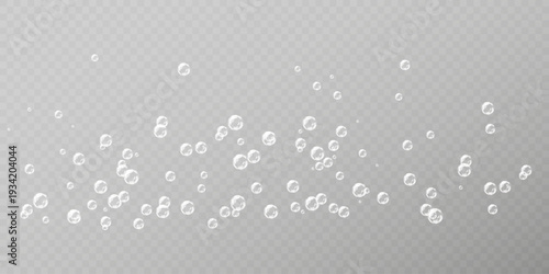 Floating Transparent Soap Bubbles PNG Set