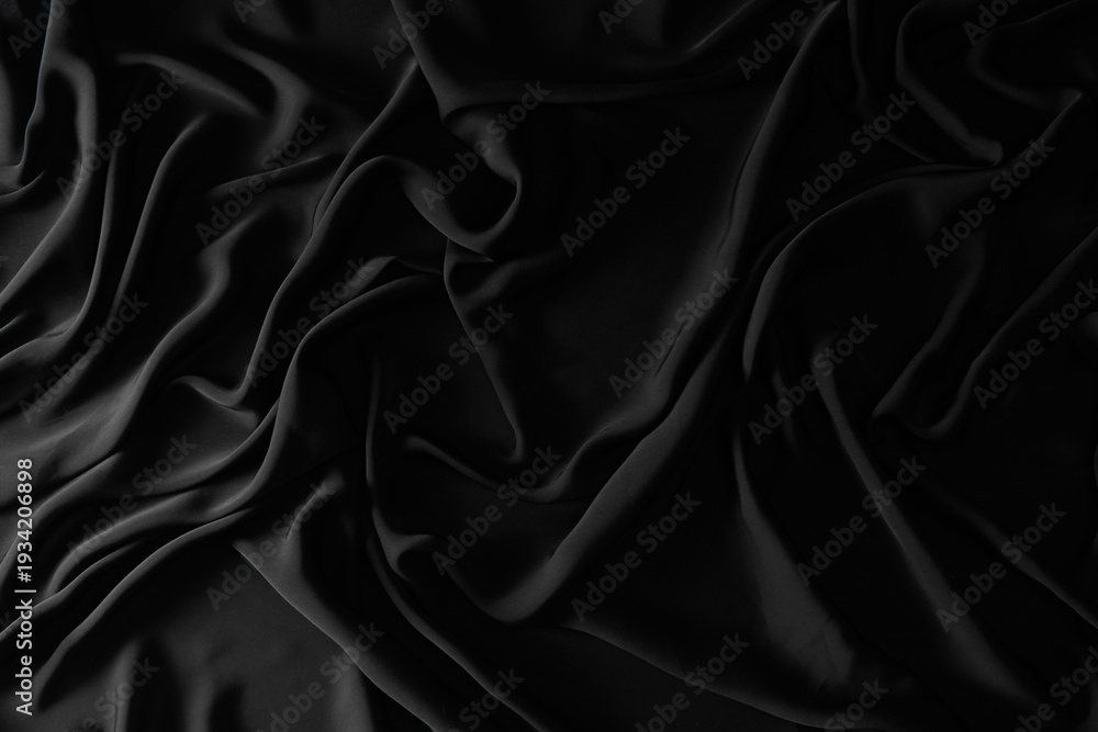 Obraz premium Black Silk Fabric Texture