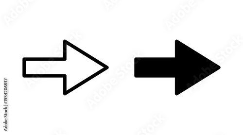 Arrow icon set vector. Arrow sign and symbol for web design.