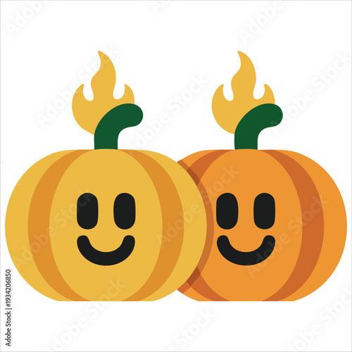 Flat vector illustration of candles design isolated on white background for home decor concept