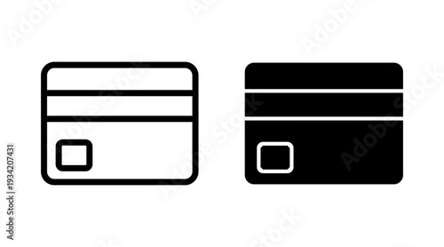 Credit card icon set vector. Credit card payment sign and symbol
