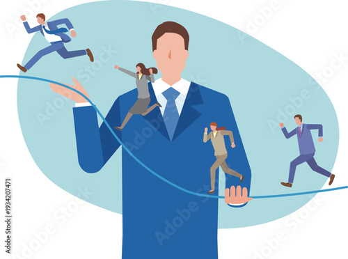 人々を手助けする男性