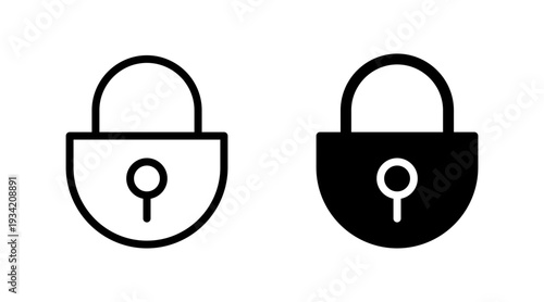 Lock icon set vector. Padlock sign and symbol. Encryption icon. Security symbol