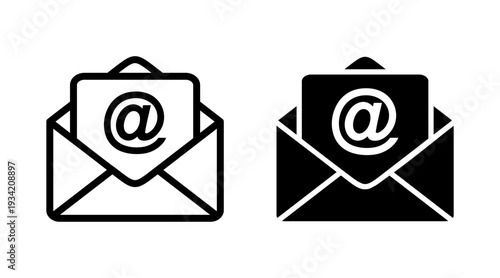 Mail icon set vector. email sign and symbol. E-mail icon. Envelope icon