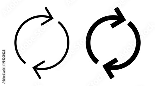Refresh icon set vector. Reload sign and symbol. Update icon.
