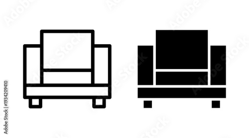 Sofa icon set vector. sofa sign and symbol. furniture icon