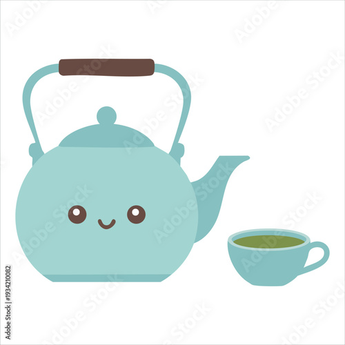 Vector clipart illustration of Japanese tea drink isolated on white background