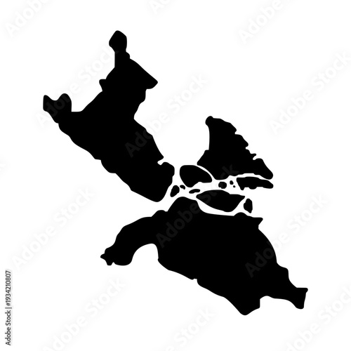 Stockholm Sweden map silhouette vector illustration