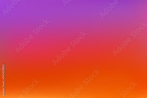 Sunset gradient background. Orange, red and violet ombre blend. Warm gradation texture backdrop. Vector simple vibrant bg. Abstract sky sunset pattern with soft colors transition.