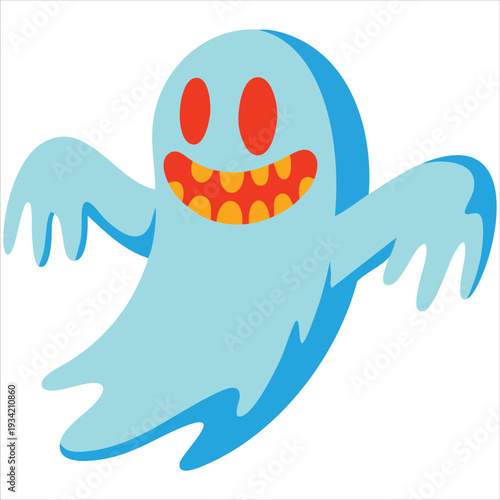 Vector illustration of halloween themed icon for holiday concept on white background