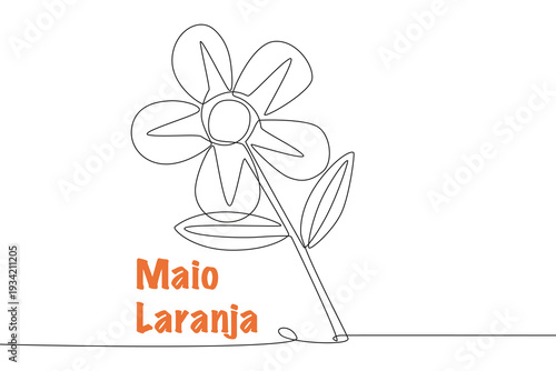 Orange May concept one-line drawing