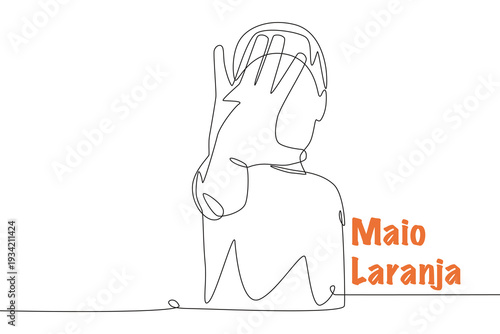 Orange May concept one-line drawing