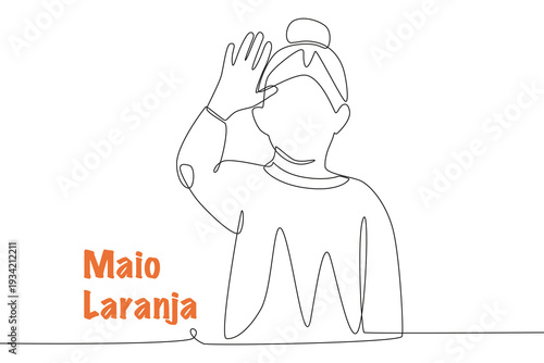 Orange May concept one-line drawing