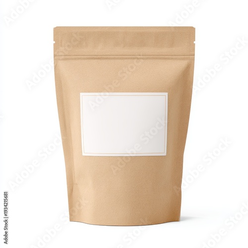 Wallpaper Mural Kraft Stand Up Bag With Blank Label Front Torontodigital.ca