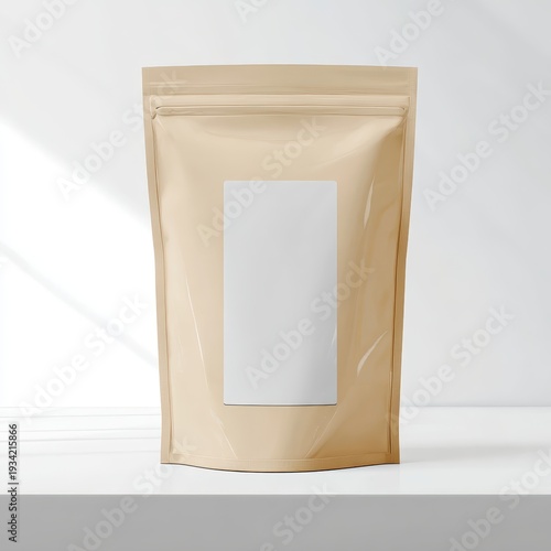 Wallpaper Mural Stand Up Kraft Bag With White Label Patch Torontodigital.ca