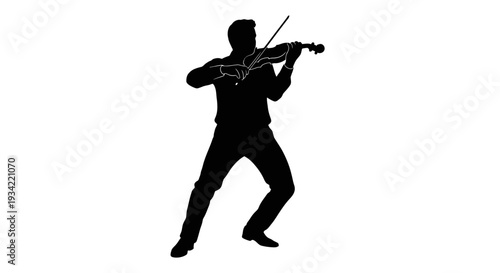 Violin Player Silhouette