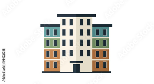 Modern Apartment Building Illustration