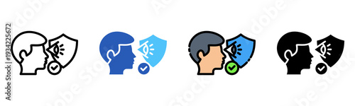 Sight Protection Icon Multiple Style Collection Set 