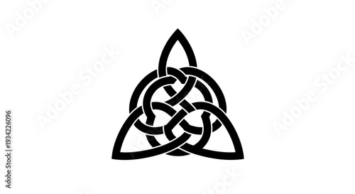 Intricate Celtic Knot Symbol Isolated on White Background.