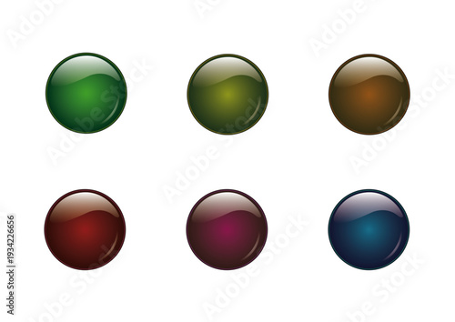 光沢感のあるアクリルカラーボタンセット