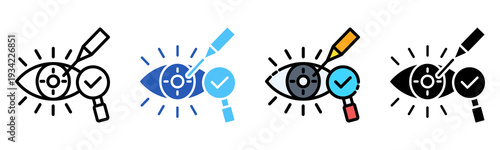 Vision Correction Icon Multiple Style Collection Set 