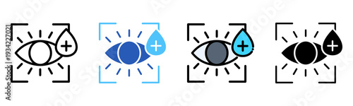 Optical Health Icon Multiple Style Collection Set 