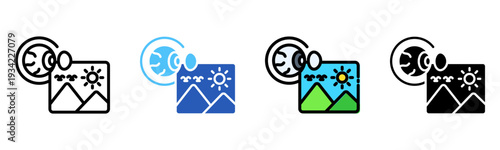 Visual Acuity Icon Multiple Style Collection Set 