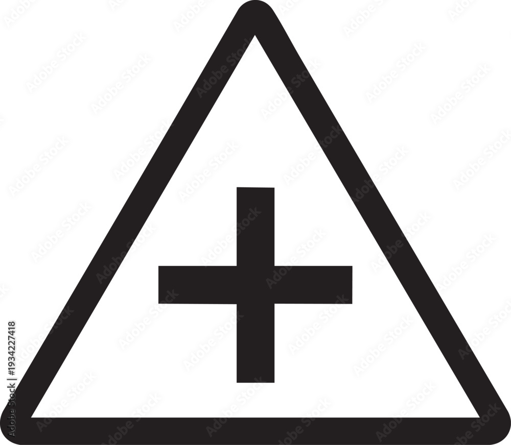 Obraz premium Medical warning sign vector