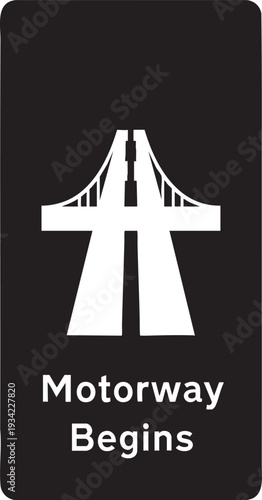 Vector motorway sign icon