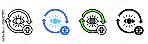 Vision Recovery Icon Multiple Style Collection Set 