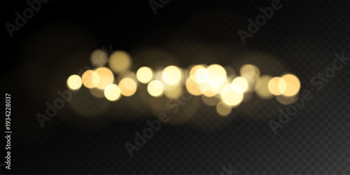 Luxury Golden Bokeh Glow on Dark Holiday Background