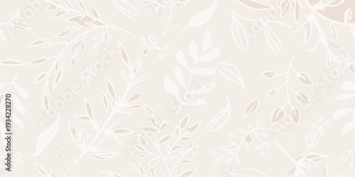 Delicate floral pattern with light beige and white tones